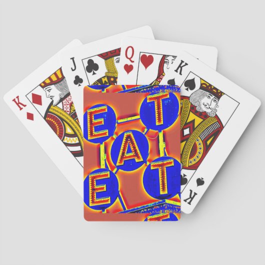 het rood/het blauw eet speelkaarten (Achterkant)