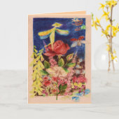 Het rood nam elve toe kaart (Gele Bloem)