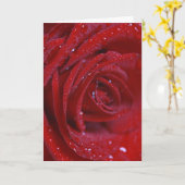 Het rood nam met het Wenskaart van waterdalingen Kaart (Gele Bloem)