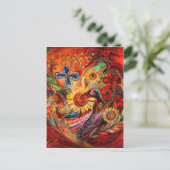 Het rood op rood briefkaart (Staand voorkant)