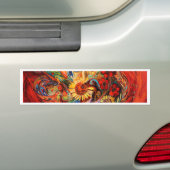 Het rood op rood bumpersticker (Op auto)