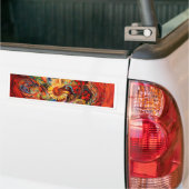 Het rood op rood bumpersticker (Op Truck)