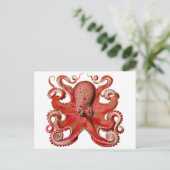 Het Rood van de Octopus van Haeckel Briefkaart (Staand voorkant)