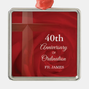 Het Rood van de Ordening van het Jubileum van de Metalen Ornament