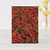 het rood van marktchilis kaart (Gele Bloem)