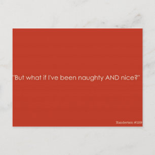 Het rood van Naughty&Nice van het Briefkaart van