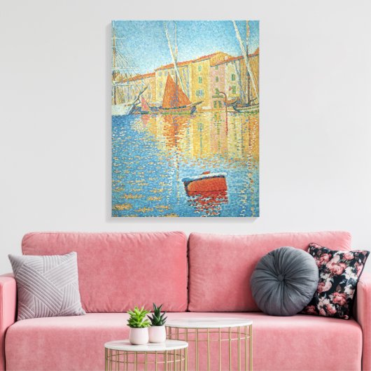 Het roodbruin van Paul Signac,  Pointillisme Canvas Afdruk (Insitu (Woonkamer))