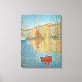 Het roodbruin van Paul Signac,  Pointillisme Canvas Afdruk (Voorkant)