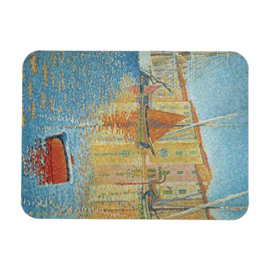 Het roodbruin van Paul Signac,  Pointillisme Magneet (Horizontaal)