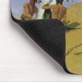 Het rooksignaal ~ Frederic Remington Muismat (Hoek)