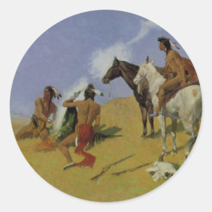 Het rooksignaal ronde sticker