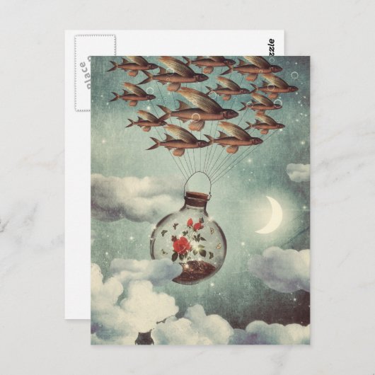 Het Roos dat naar de wereld keek Briefkaart (Voorkant / Achterkant)