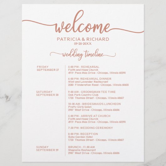 Het Roos Gold van het Web Weekend van de rondweg (Voorkant)