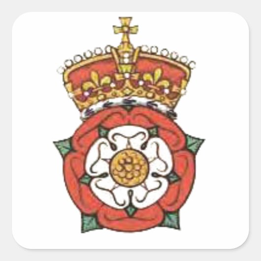 Het Roos Tudor Vierkante Sticker (Voorkant)
