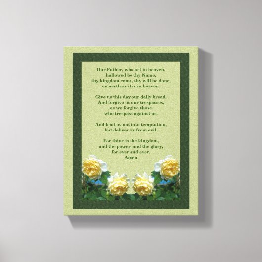 Het Roos van de Heer Onze Vader Canvas Afdruk (Voorkant)