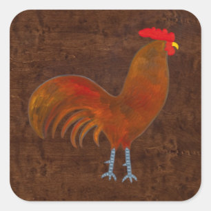 Het rooster 2009 vierkante sticker