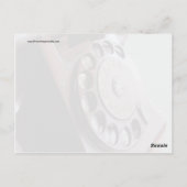 Het Rotary Ontwerp van de Telefoon van de Telefoon Briefkaart (Achterkant)