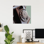 Het Rotary Ontwerp van de Telefoon van de Telefoon Poster (Thuiskantoor)