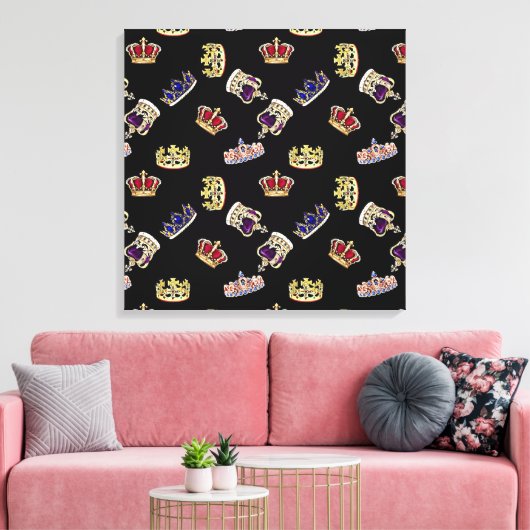 Het Royal Crowns Canvas (Insitu (Woonkamer))