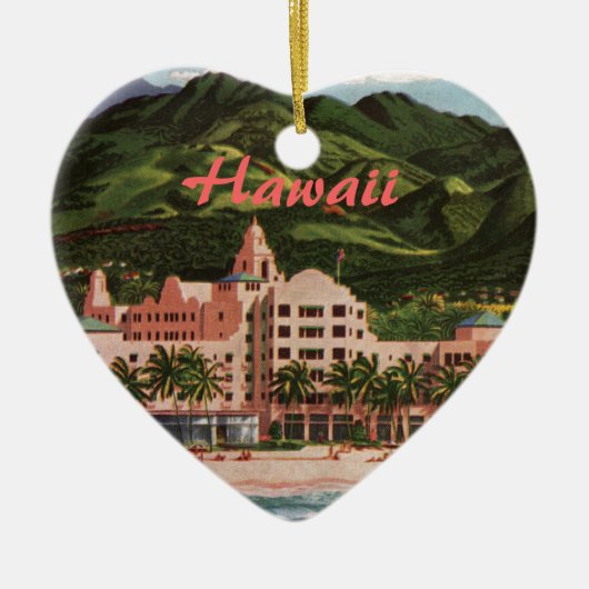 Het Royal Hawaiian Hotel Keramisch Ornament (Voorkant)