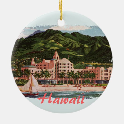 Het Royal Hawaiian Hotel Keramisch Ornament (Achterkant)