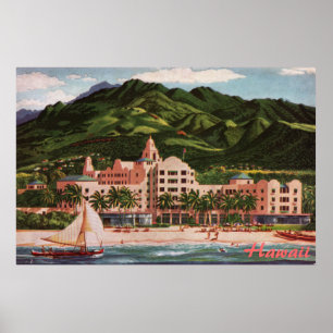 Het Royal Hawaiian Hotel Poster