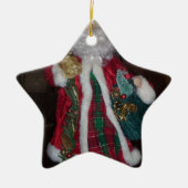 Het Royal Plaid Santa Collectie. Keramisch Ornament (Voorkant)