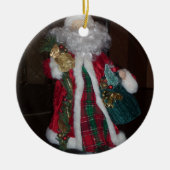 Het Royal Plaid Santa Collectie. Keramisch Ornament (Voorkant)