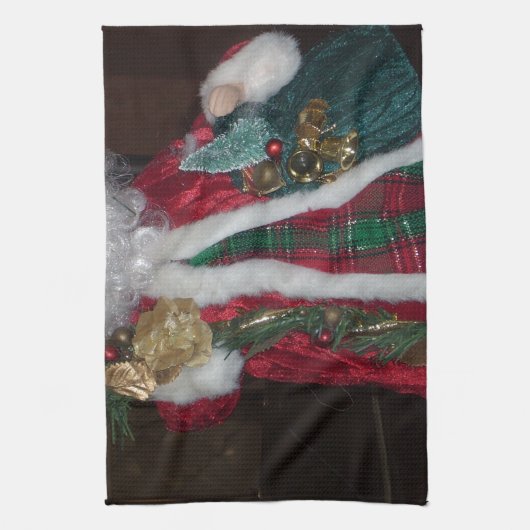 Het Royal Plaid Santa Collectie. Theedoek (Verticaal)