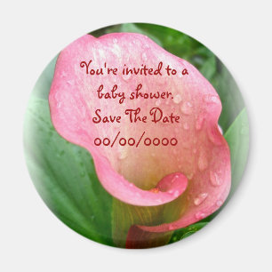 Het roze Baby shower van Calla Lily sparen de Magn Magneet