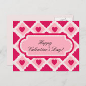 Het roze Briefkaart van de Blokken van Harten N (Voorkant / Achterkant)