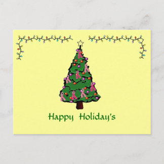Het roze Briefkaart van Kerstmis van het Lint