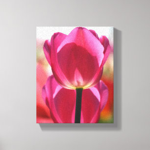 Het roze Canvas van de Tulp Afdruk