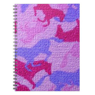 Het roze Canvas van Paarden Notitieboek