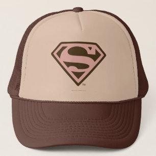 Het Roze en Bruine Logo van Supergirl Trucker Pet