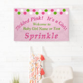 Het roze en Groene Baby bestrooit Banner met Jouw (Insitu)