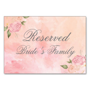 Het roze Floral Blush Waterverf Script Weddenschap Kaart
