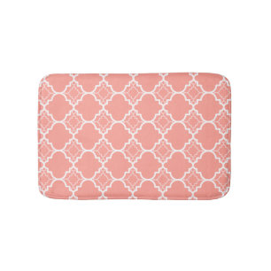 Het Roze Geometrische Patroon Quatrefoil van het Badmat