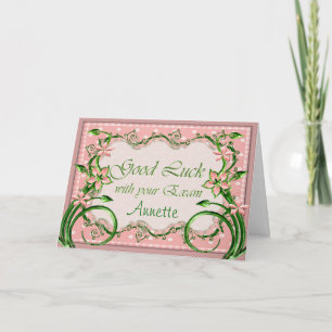 Het Roze Goede Geluk van Polkadot met de Kaart van