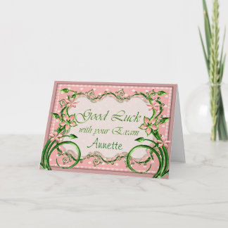 Het Roze Goede Geluk van Polkadot met de Kaart van