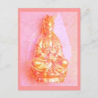 Het roze-gouden briefkaart van Kwan Yin