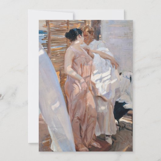 Het roze kleed, na het bad | Joaquín Sorolla (Voorkant)