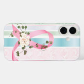 Het roze lint met klimop Case-Mate iPhone case (Achterkant (horizontaal))