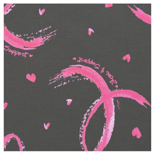 Het roze lintpatroon van de liefde en van de Steun Stof (Close Up)