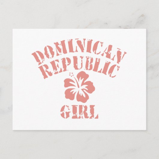 Het Roze Meisje van de Dominicaanse Republiek Briefkaart (Voorkant)