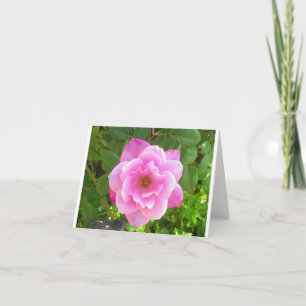Het roze nam Notecard toe Kaart