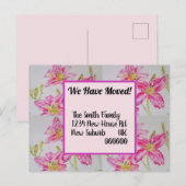 Het roze Nieuwe Briefkaart van het Adres, wij bewe (Voorkant / Achterkant)