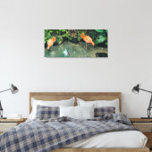 Het roze paar canvas afdruk (Insitu (Slaapkamer))