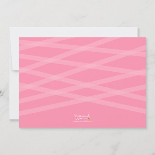 Het roze relaxscript zal je mijn Bloemenmeisje zij Kaart (Achterkant)