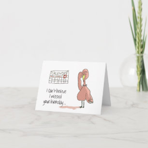 Het roze Schilderen van de Vogel van de Flamingo Kaart